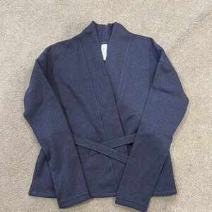 Stylish Blue Wrap Jacket